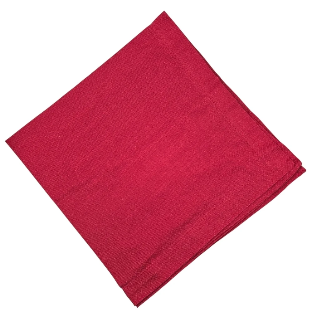 Trillium DII Holiday Dinner Napkins 20x20 Red Cotton Set Of 12